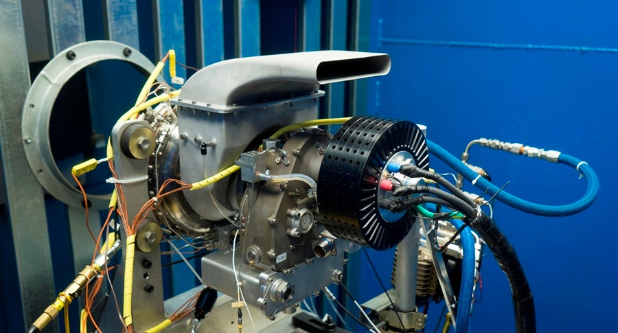 UAV Turbines demonstrates microturbine engine operating with natural ...